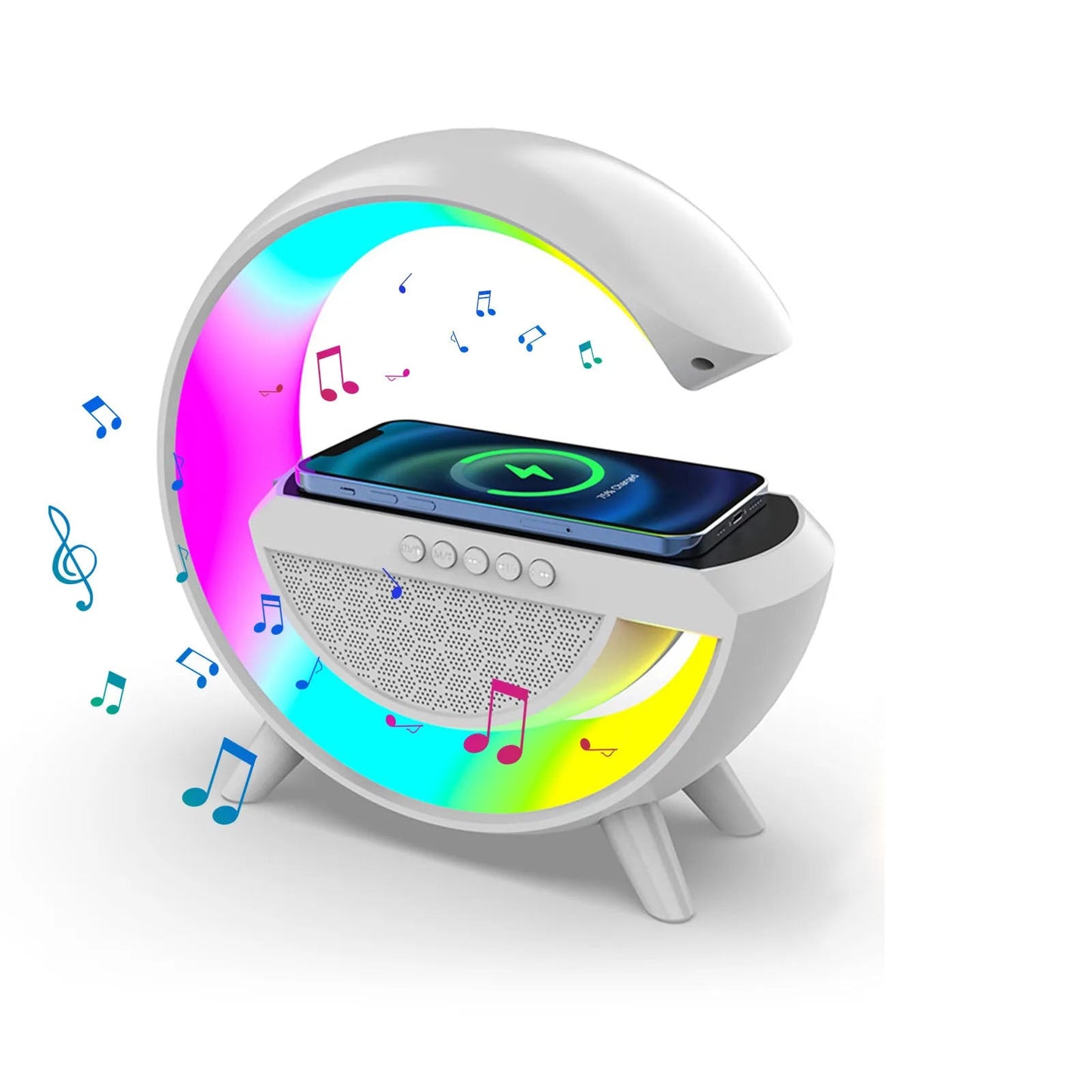 4-in-1 Smart Alarm Clock | Mood Light | Bluetooth Speaker | Wireless Charger