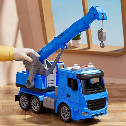 LiftMaster Crane Truck Toy – Realistic Construction Vehicle with Sounds, Lights & Moving Boom Arm