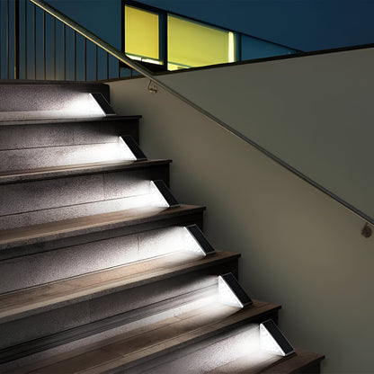 2-Pack Triangular Solar Step Lights – IP67 Waterproof LED Outdoor Garden Lights