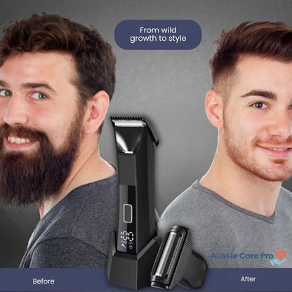 Waterproof Men’s Trimmer with Dual Blades – Precision Grooming for Every Area