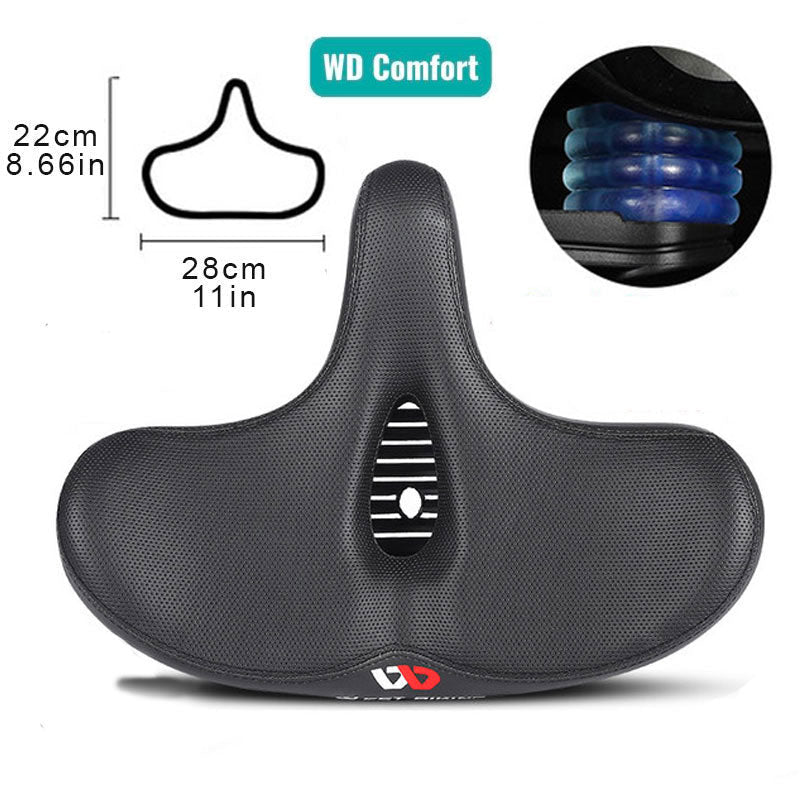 RideEase - Extra Wide & Breathable Comfortable Bike Saddle, Ergonomic Bicycle Seat