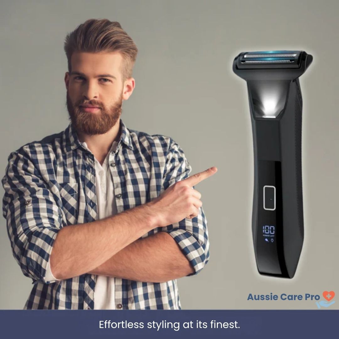 Waterproof Men’s Trimmer with Dual Blades – Precision Grooming for Every Area