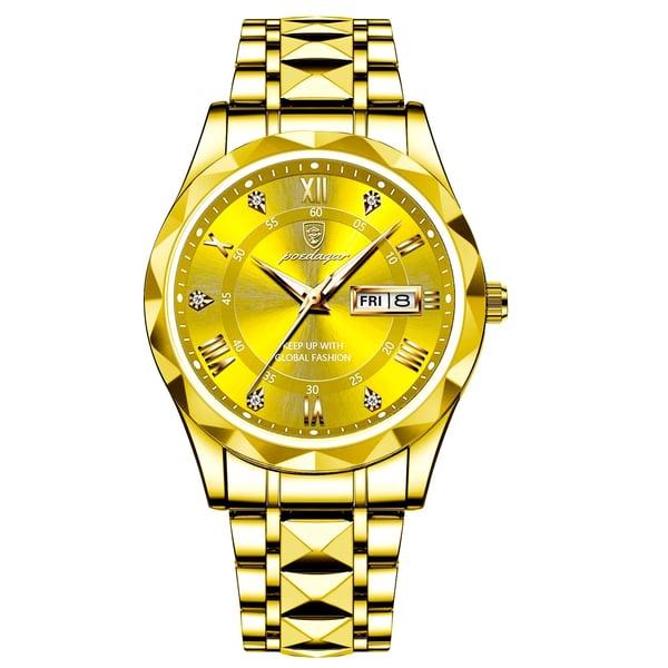 Waterproof Luxury Men’s Watch with Luminous Hands & Date