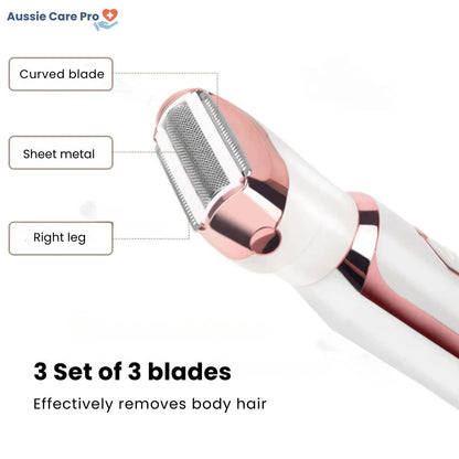 Painless 4-in-1 Epilator – Gentle Full Body Hair Removal