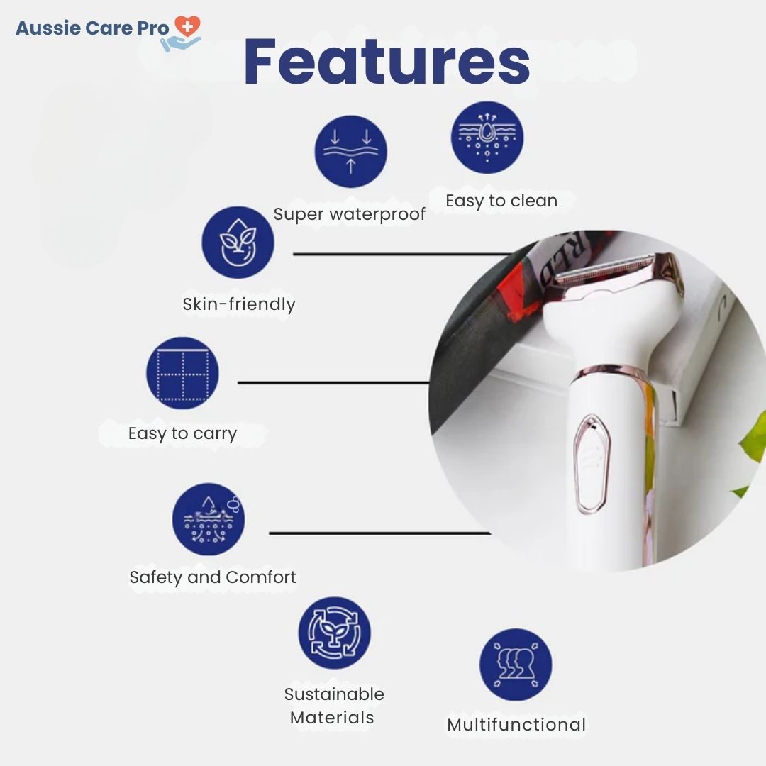 Painless 4-in-1 Epilator – Gentle Full Body Hair Removal