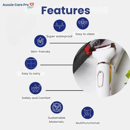 Painless 4-in-1 Epilator – Gentle Full Body Hair Removal