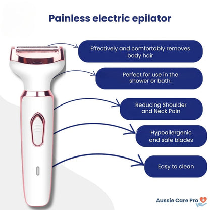 Painless 4-in-1 Epilator – Gentle Full Body Hair Removal