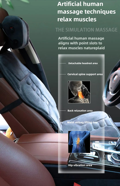 Full Body Shiatsu Back Massager with Heat – Deep Kneading Seat Cushion