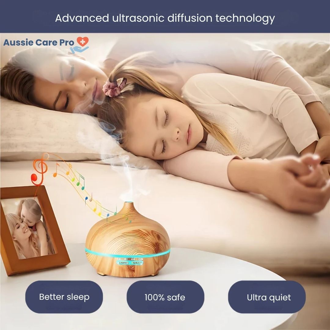 Ultrasonic Humidifier with Remote Control – 550ml Aroma Diffuser & Cool Mist Air Purifier