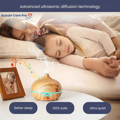 Ultrasonic Humidifier with Remote Control – 550ml Aroma Diffuser & Cool Mist Air Purifier