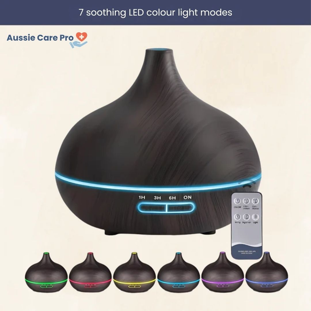 Ultrasonic Humidifier with Remote Control – 550ml Aroma Diffuser & Cool Mist Air Purifier