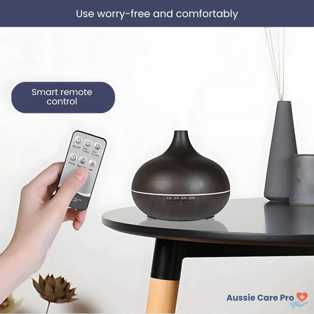Ultrasonic Humidifier with Remote Control – 550ml Aroma Diffuser & Cool Mist Air Purifier