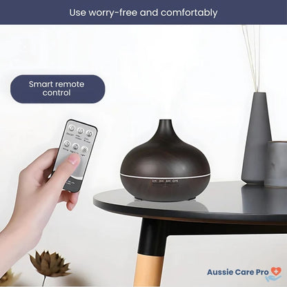 Ultrasonic Humidifier with Remote Control – 550ml Aroma Diffuser & Cool Mist Air Purifier