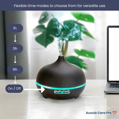 Ultrasonic Humidifier with Remote Control – 550ml Aroma Diffuser & Cool Mist Air Purifier
