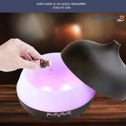 Ultrasonic Humidifier with Remote Control – 550ml Aroma Diffuser & Cool Mist Air Purifier