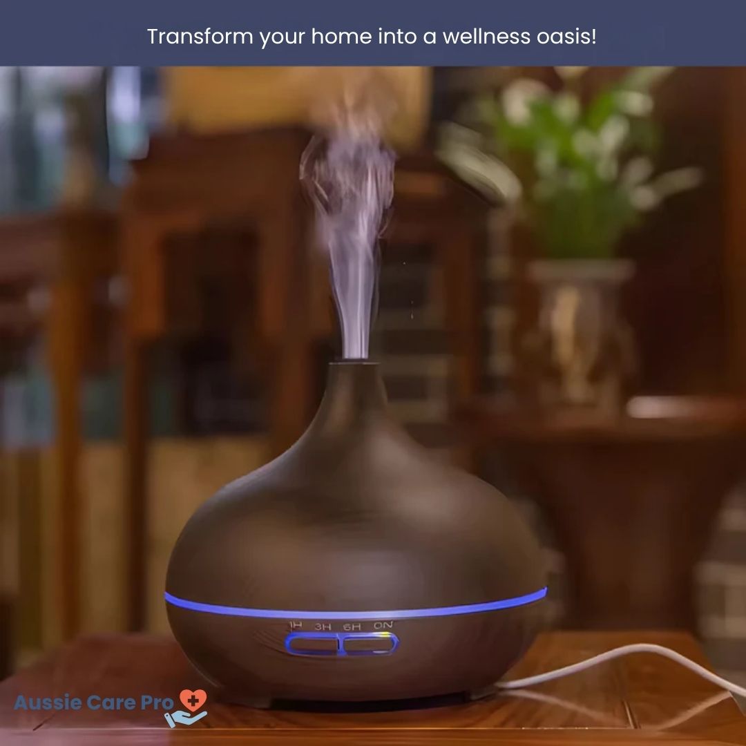 Ultrasonic Humidifier with Remote Control – 550ml Aroma Diffuser & Cool Mist Air Purifier