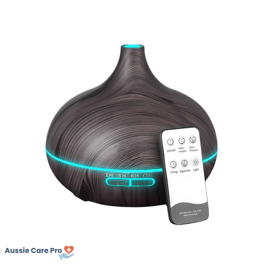 Ultrasonic Humidifier with Remote Control – 550ml Aroma Diffuser & Cool Mist Air Purifier