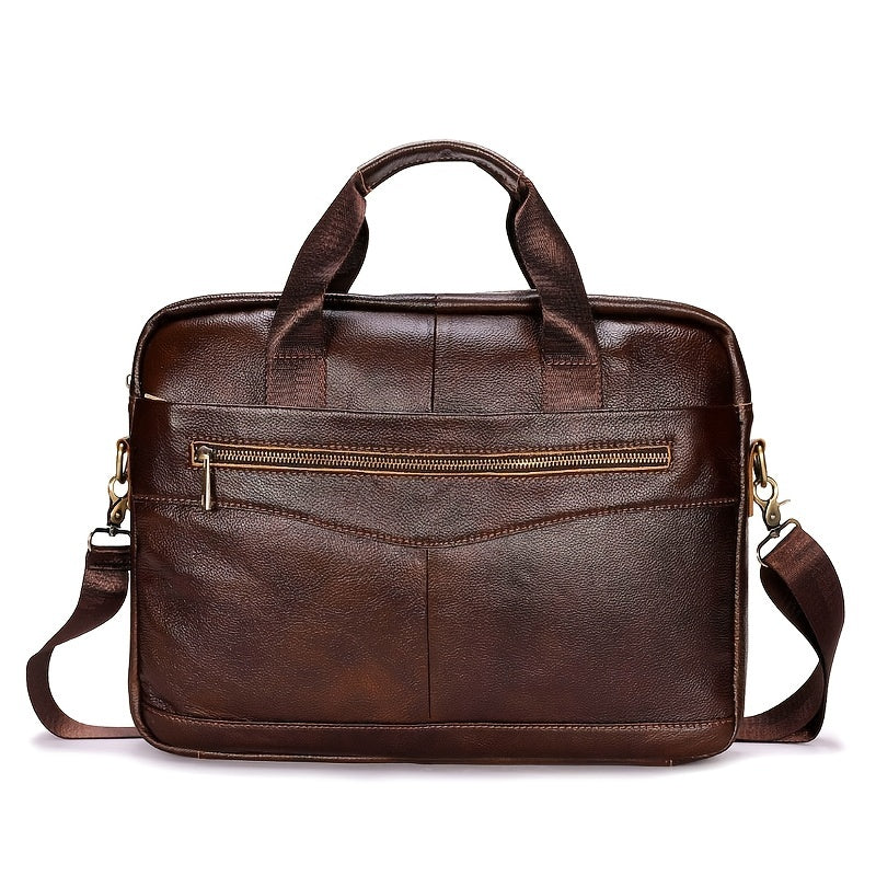 Ventolini Genuine Leather Men's Shoulder Bag – Adjustable Strap Crossbody with Spacious Interior