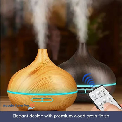 Ultrasonic Humidifier with Remote Control – 550ml Aroma Diffuser & Cool Mist Air Purifier