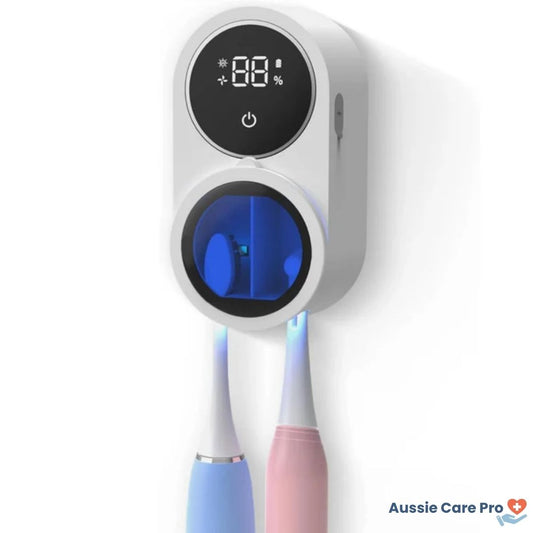 Smart Toothbrush Holder with UV Cleaning & Drying Function – Hygienic & Wall-Mounted Design