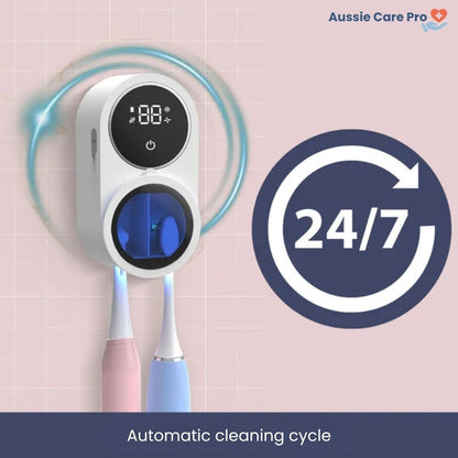 Smart Toothbrush Holder with UV Cleaning & Drying Function – Hygienic & Wall-Mounted Design