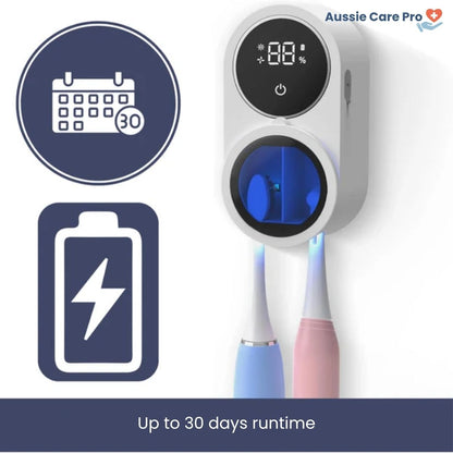 Smart Toothbrush Holder with UV Cleaning & Drying Function – Hygienic & Wall-Mounted Design