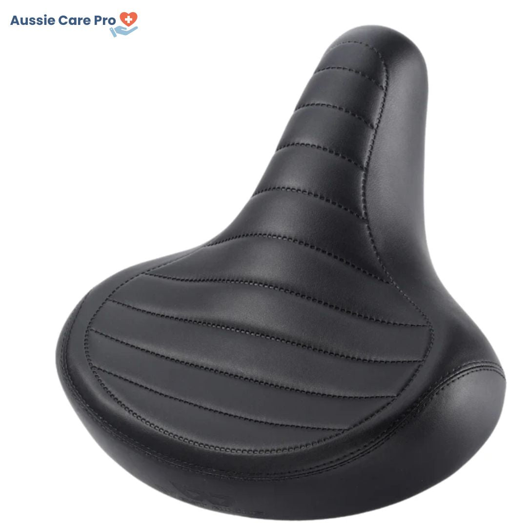 Vintage Comfort Bike Saddle – Wide PU Leather Seat