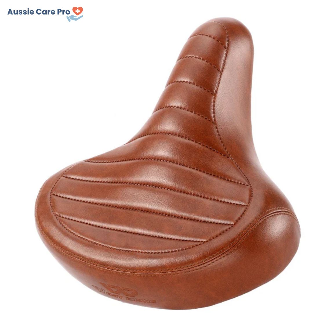 Vintage Comfort Bike Saddle – Wide PU Leather Seat