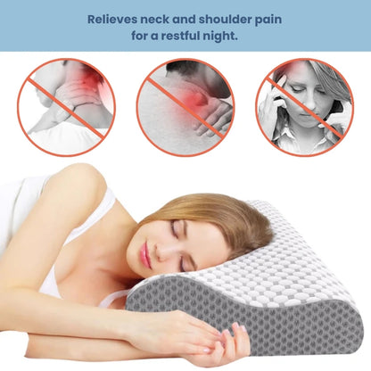 Comfy Orthopedic Memory Foam Pillow - Neck & Spine Support for Deeper Sleep