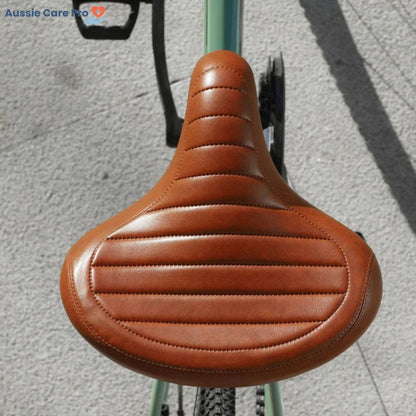 Vintage Comfort Bike Saddle – Wide PU Leather Seat