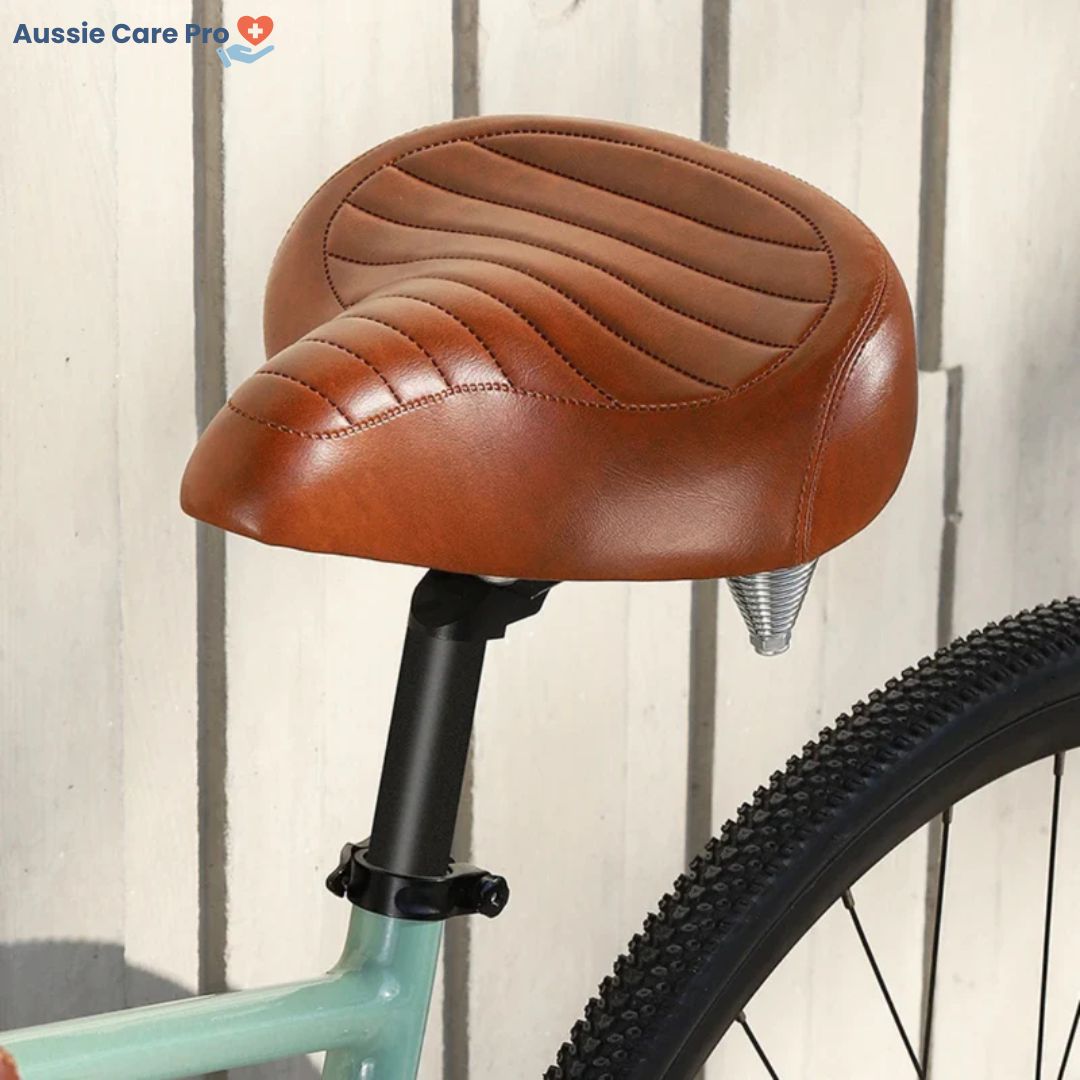 Vintage Comfort Bike Saddle – Wide PU Leather Seat