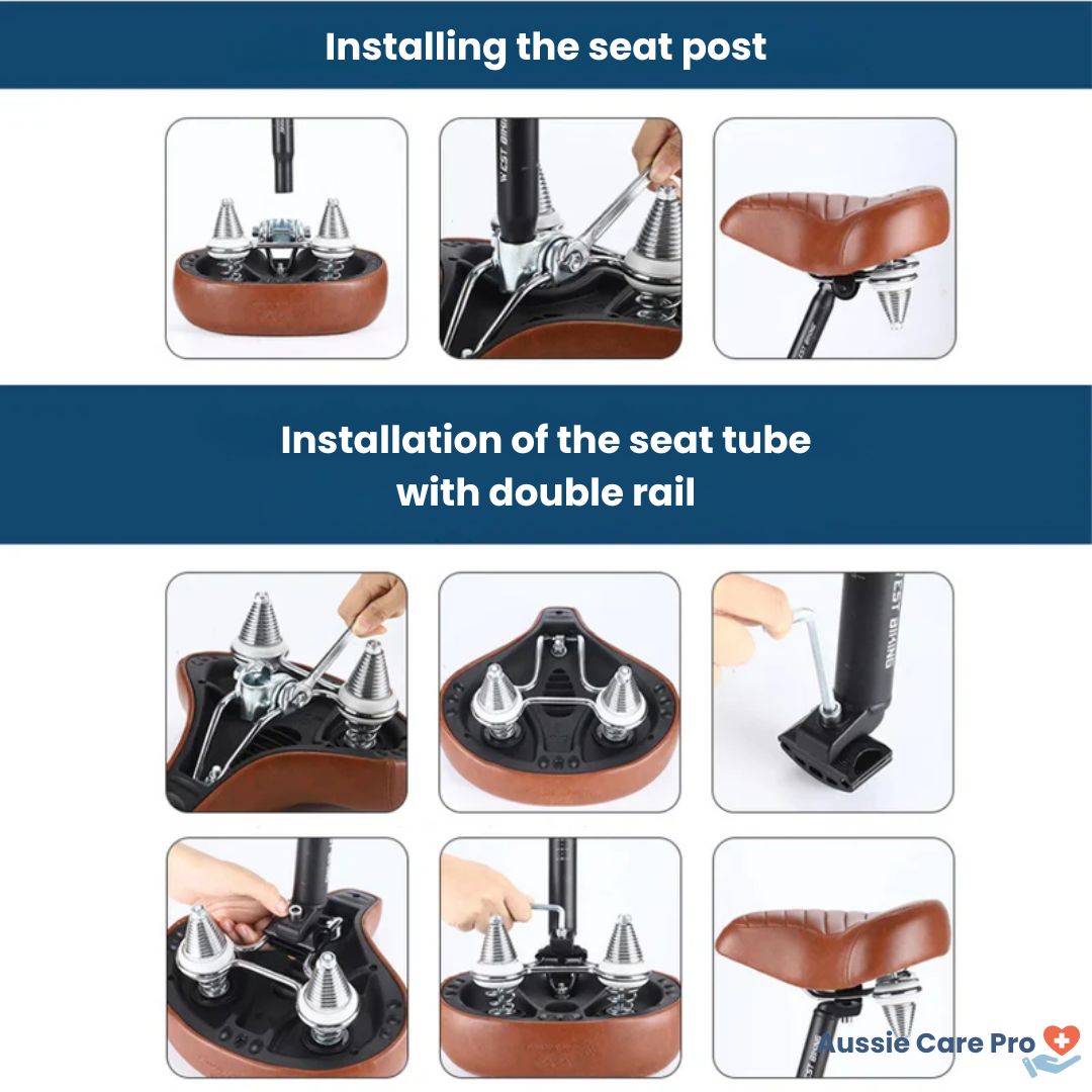 Vintage Comfort Bike Saddle – Wide PU Leather Seat