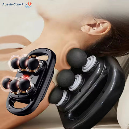 Deep Tissue Muscle Massage Gun – 6 Heads, 9 Speed Levels