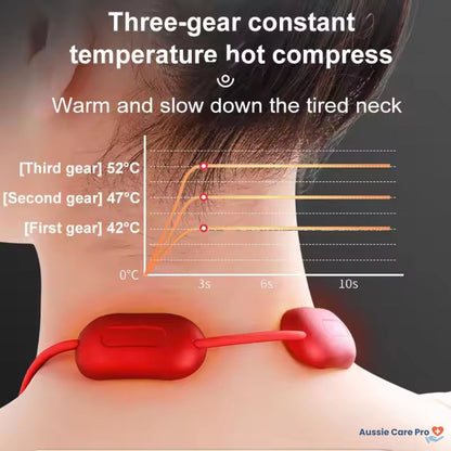 Smart Neck & Shoulder Massager with Heat – Cervical Spine Relief, Portable Wireless Therapy
