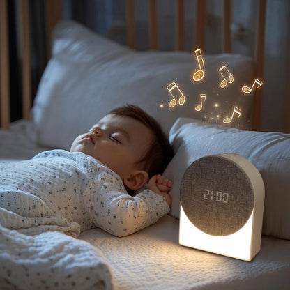 Sunrise Wake-Up Light Alarm Clock with White Noise, Sleep Trainer for Kids & Adults