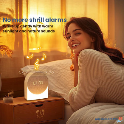Sunrise Wake-Up Light Alarm Clock with White Noise, Sleep Trainer for Kids & Adults