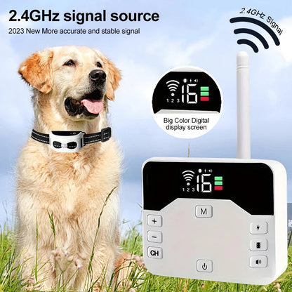 2-in-1 Wireless Dog Fence & Outdoor Training Collar – Waterproof, Rechargeable, 300m Range