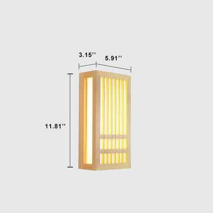 ShizuLight | Japanese Wooden LED Wall Lamp – Minimalist Zen-Inspired Lighting