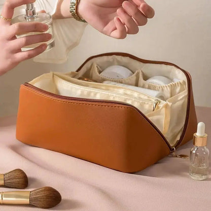 Luxury Makeup and Toiletry Bag – Travel Cosmetic Organiser with Multiple Compartments
