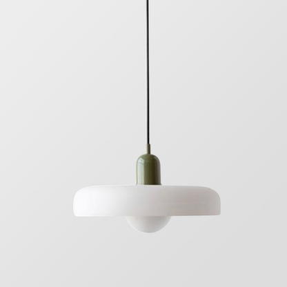 Coloured Glass Pendant Light – Elegant Bauhaus-Style Hanging Lamp for Living Room & Dining Area