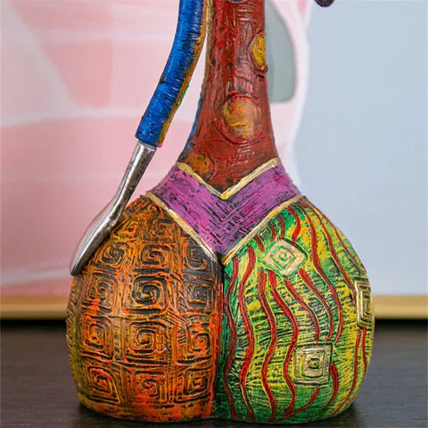 Modern Abstract Woman Sculptures – Handcrafted Colourful Resin Art for Home Decor