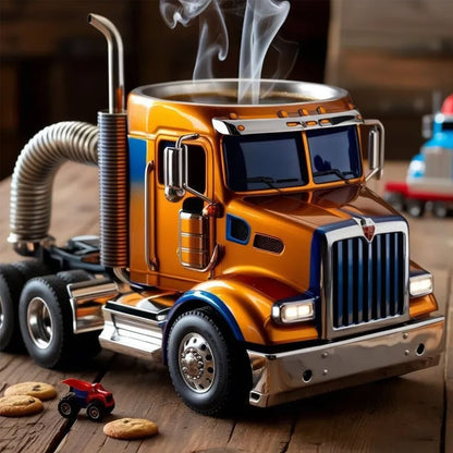 Luxury Ceramic Truck Coffee Mug – Handcrafted Driver Gift | 12–16oz in 6 Colours