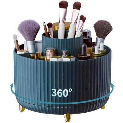 GlamSpin – 360° Rotating Makeup & Desk Organiser with 5 Compartments