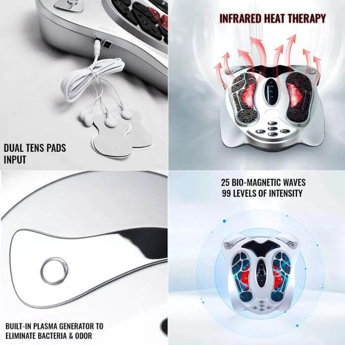Multifunctional Foot Massager with Heat & EMS Therapy