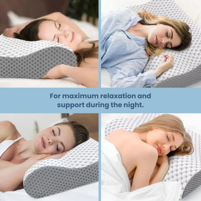 Comfy Orthopedic Memory Foam Pillow - Neck & Spine Support for Deeper Sleep