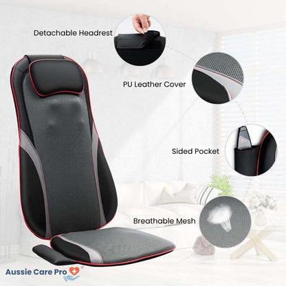 Full Body Shiatsu Back Massager with Heat – Deep Kneading Seat Cushion