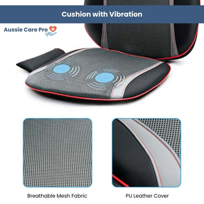Full Body Shiatsu Back Massager with Heat – Deep Kneading Seat Cushion
