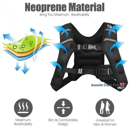 Adjustable Weighted Vest – Breathable Strength Training & Running Gear