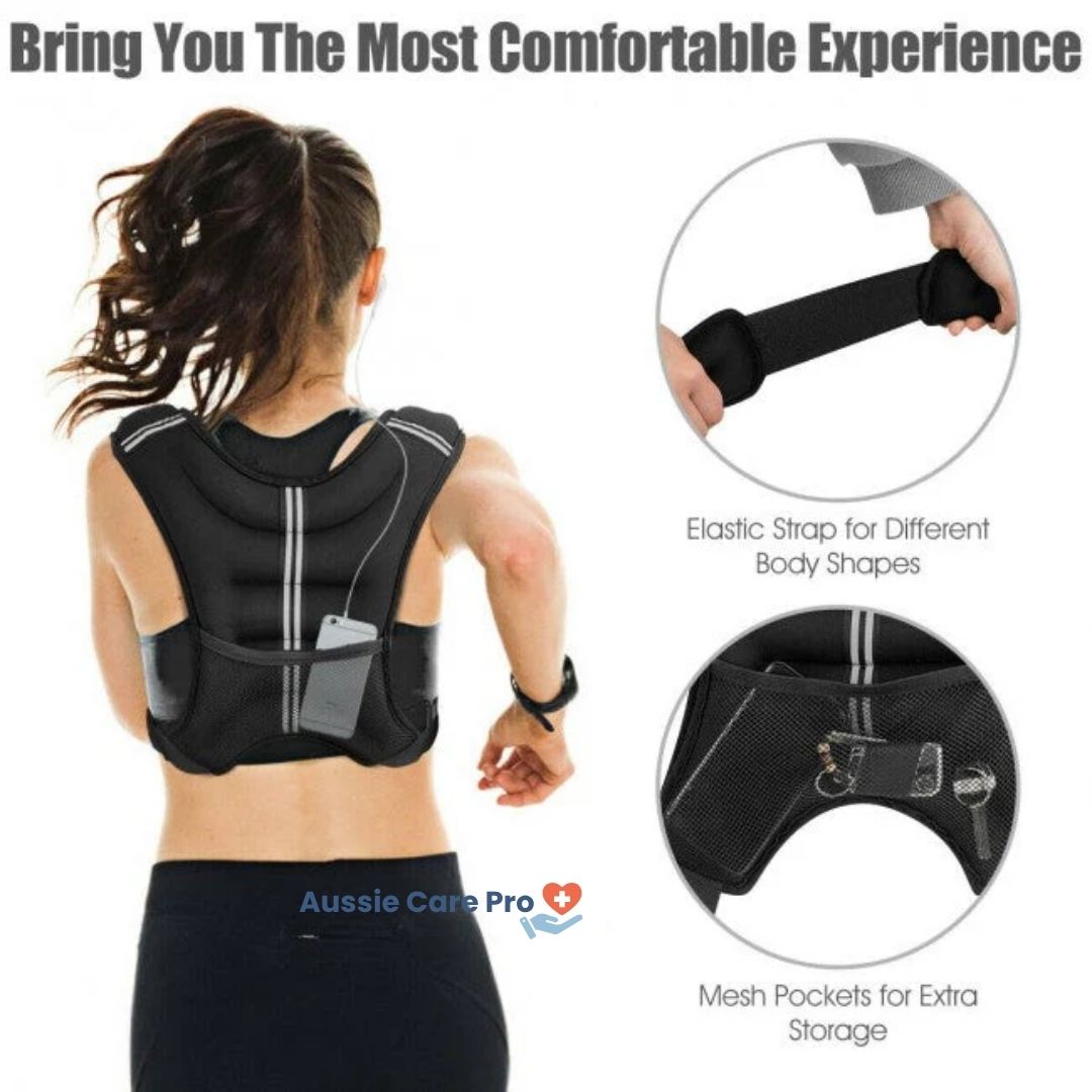Adjustable Weighted Vest – Breathable Strength Training & Running Gear