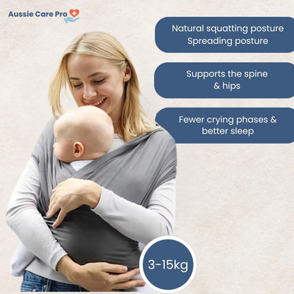 ErgoWrap Baby Sling – Ergonomic M‑Position Baby Carrier, Adjustable & Breathable